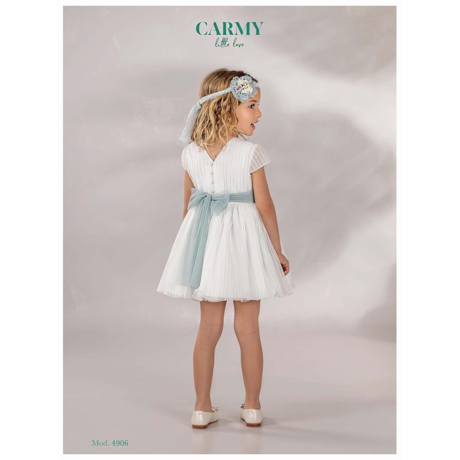VESTIDO CEREMONIA EN TUL PLISADO,REFERENCIA 4906,ALTA COSTURA, GUGGOS,SERVICIO 30 DIAS