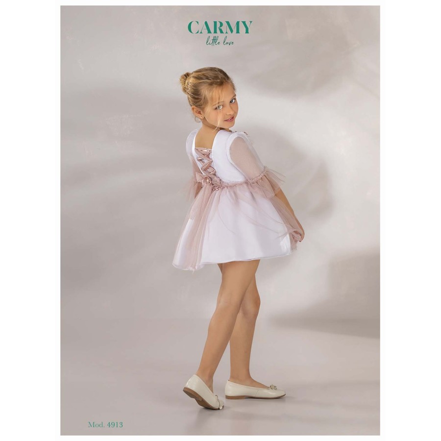 VESTIDO CEREMONIA EN SEDA CRISTAL,REFERENCIA 4913, ALTA COSTURA, GUGGOS,SERVICIO 30 DIAS