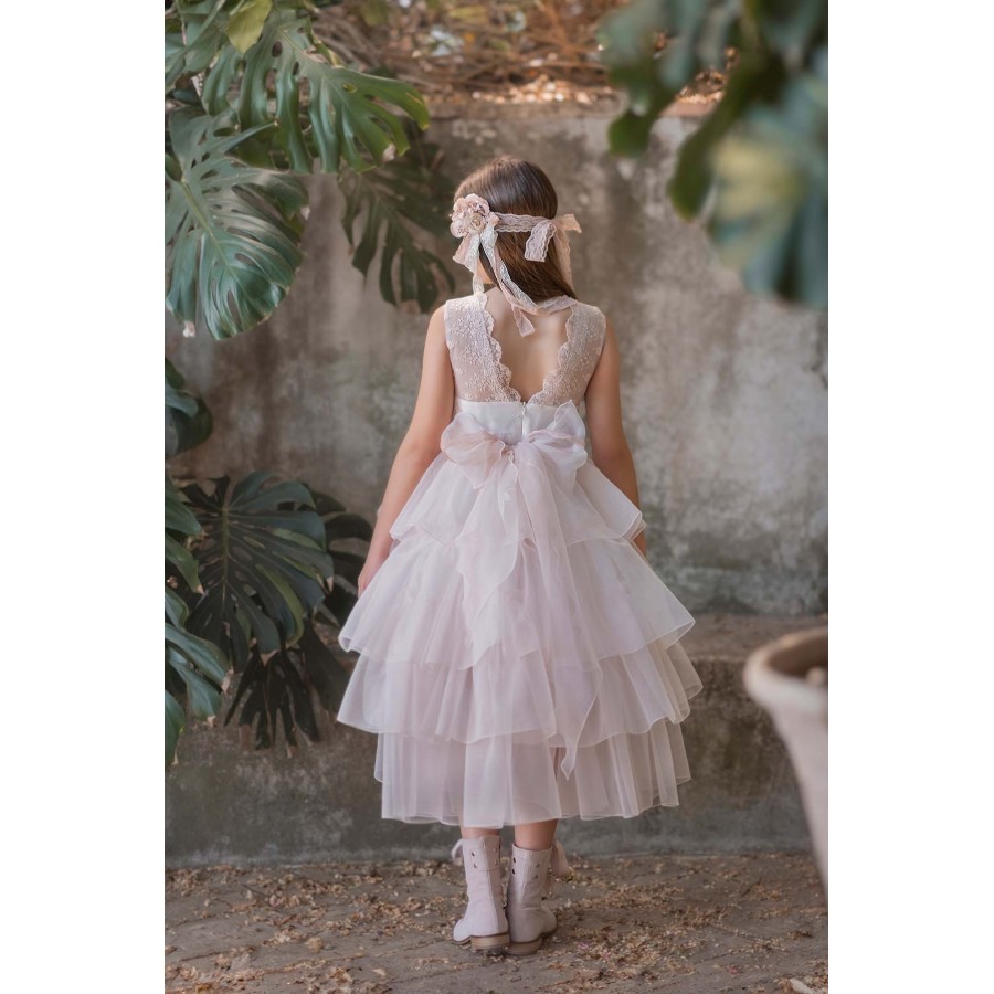 VESTIDO CEREMONIA EN BATISTA INGLESA BORDADA-REFERENCIA 268-ALTA COSTURA GUGGOS-SERVICIO 30 DIAS