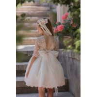 VESTIDO CEREMONIA EN BATISTA BORDADA-REFERENCIA 274-ALTA COSTURA GUGGOS-SEVICIO 30 DIAS