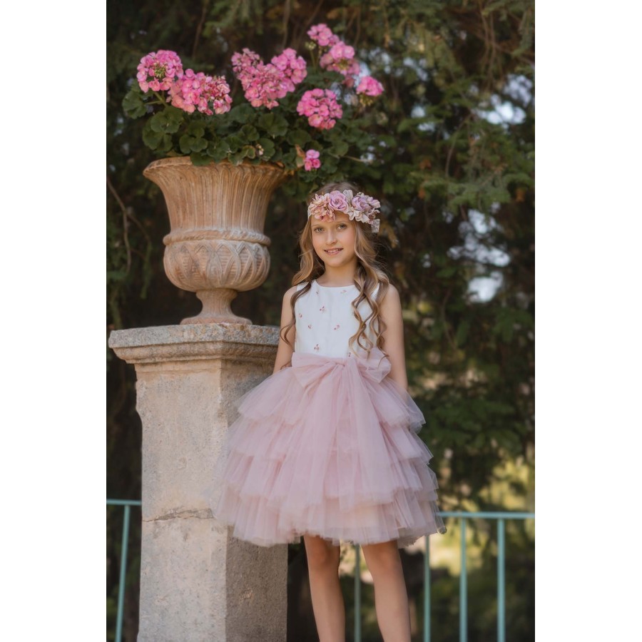 VESTIDO CEREMONIA EN TUL-REFERENCIA 247-ALTA COSTURA GUGGOS-SERVICIO 30 DIAS