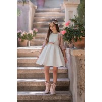 VESTIDO CEREMONIA EN RASO-REFERENCIA 249-ALTA COSTURA GUGGOS-SERVICIO 30 DIAS