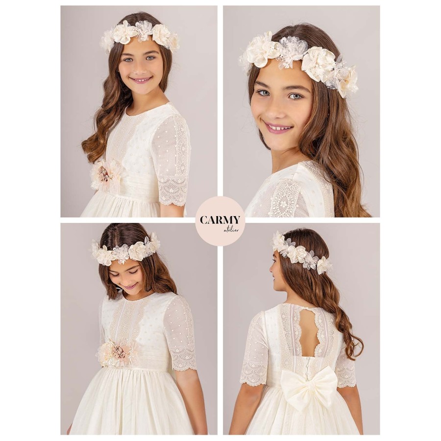 VESTIDO COMUNIO, ALTA COSTURA,GUGGOS,SERVICIO 30 DIAS