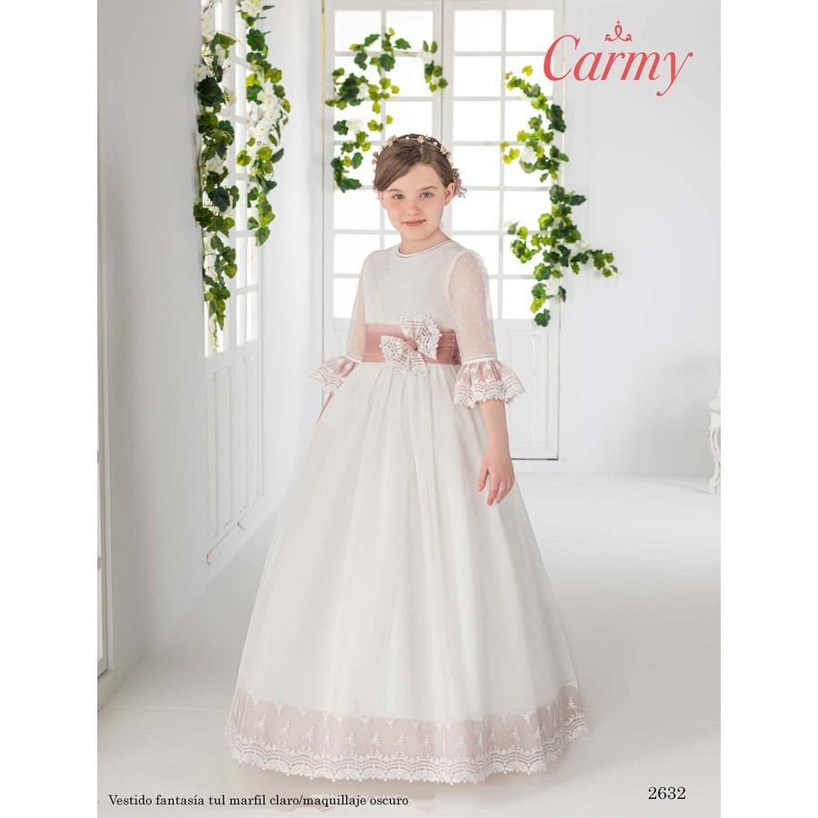 VESTIDO COMUNIO,ALTA COSTURA,GUGGOS