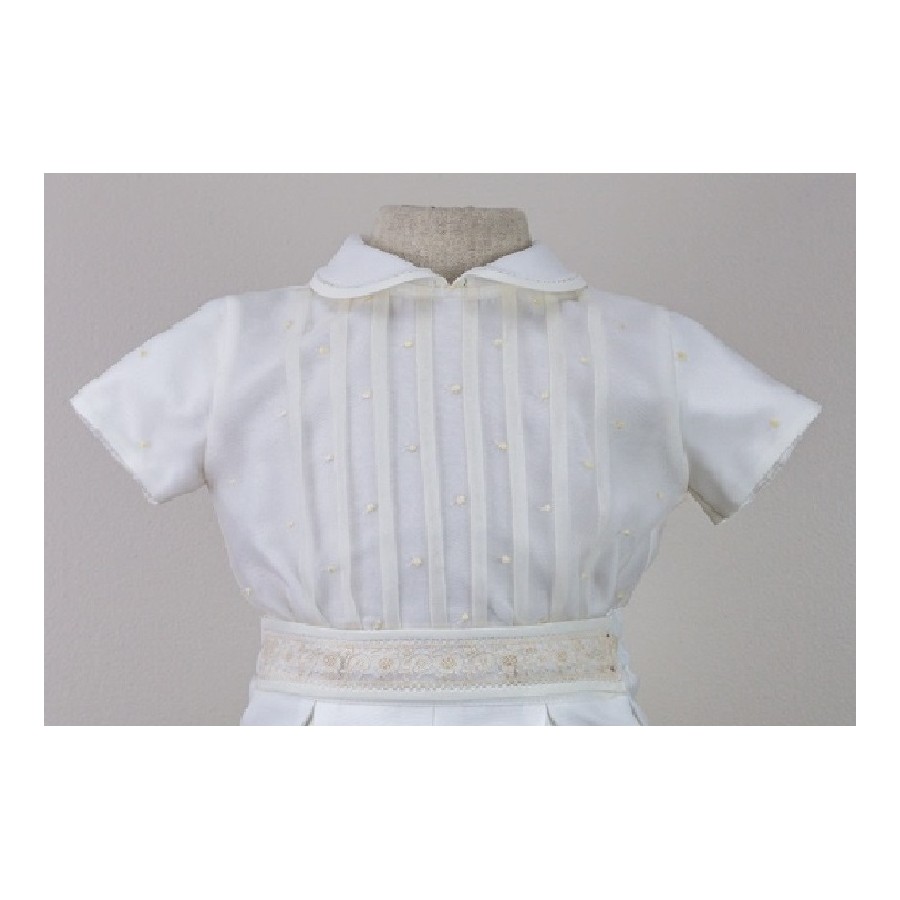 CONJUNTO BAUTIZO Y CEREMONIA-EN PLUMETI Y ENCAJE-REFERENCIA 476-ALTA COSTURA GUGGOS