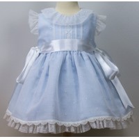 VESTIDO BAUTIZO Y CEREMONIA EN PLUMETI Y BATISTA INGLESA-REFERENCIA 426-ALTA COSTURA GUGGOS