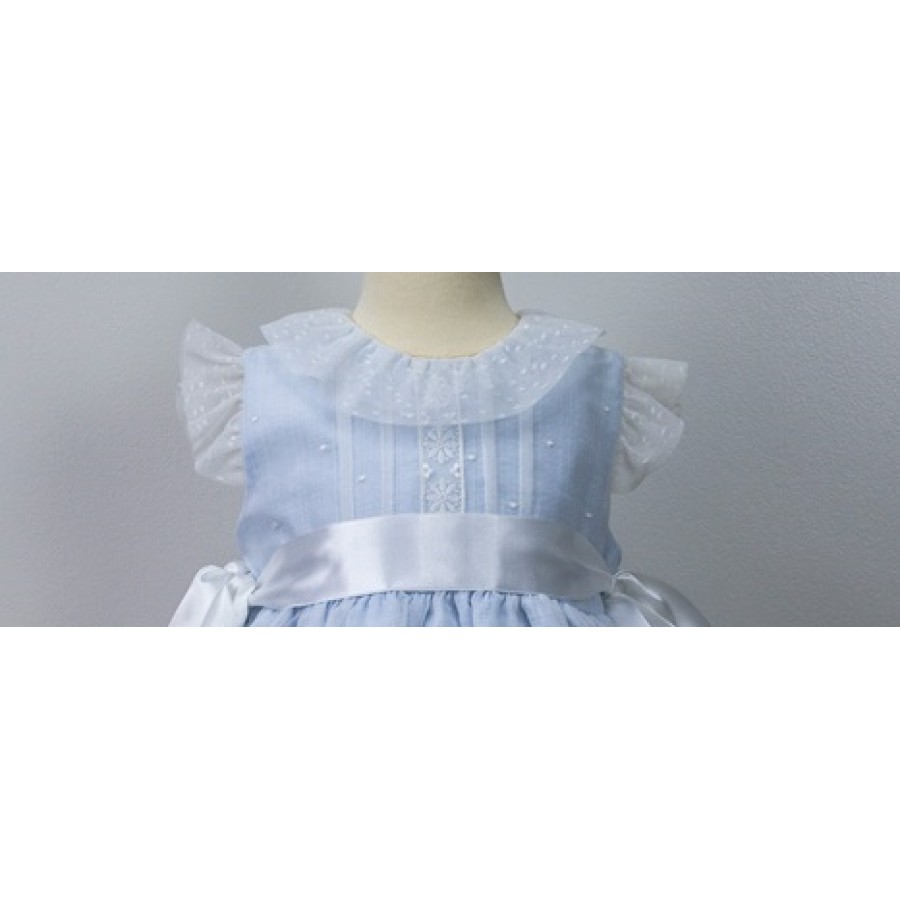 VESTIDO BAUTIZO Y CEREMONIA EN PLUMETI Y BATISTA INGLESA-REFERENCIA 426-ALTA COSTURA GUGGOS