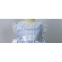 VESTIDO BAUTIZO Y CEREMONIA EN PLUMETI Y BATISTA INGLESA-REFERENCIA 426-ALTA COSTURA GUGGOS