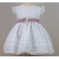 VESTIDO BAUTIZO Y CEREMONIA EN CRISTAL Y ENCAJE-REFERENCIA 479-ALTA COSTURA GUGGOS