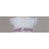 VESTIDO BAUTIZO Y CEREMONIA EN CRISTAL Y ENCAJE-REFERENCIA 479-ALTA COSTURA GUGGOS