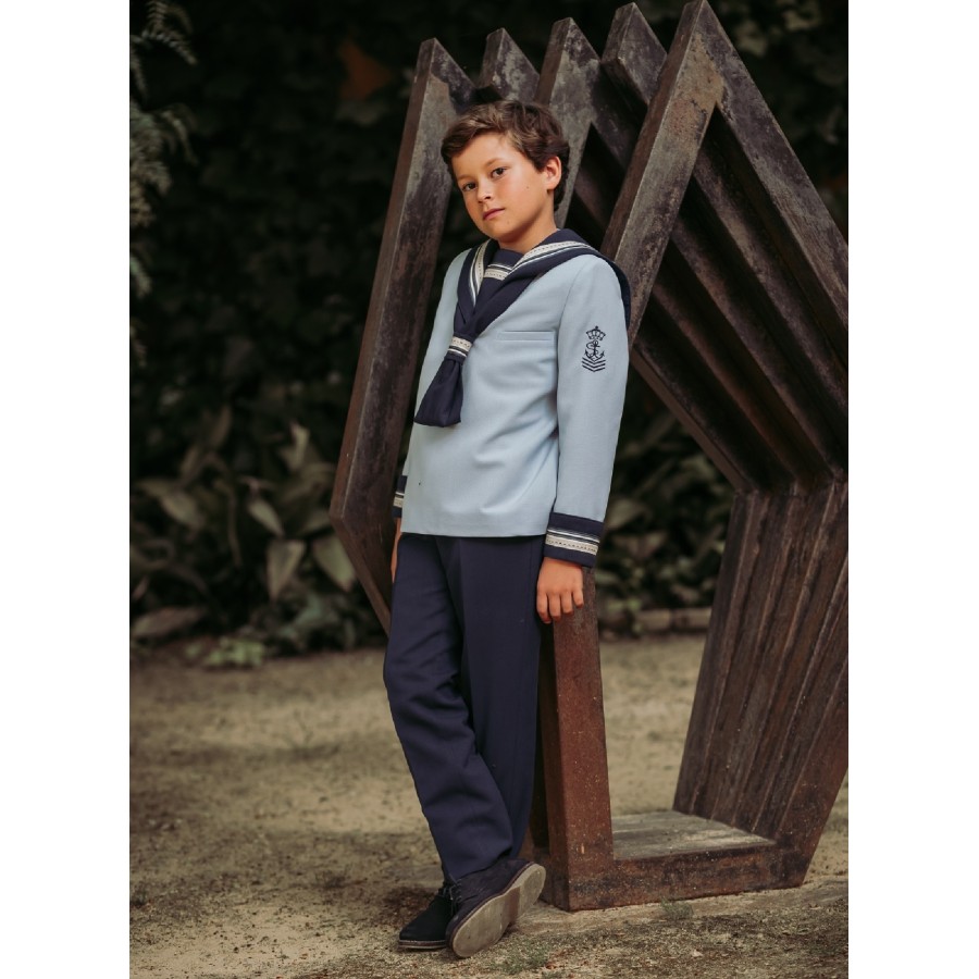 TRAJE COMUNION MARINERO EN POLIESTER Y VISCOSA-REFERENCIA 10-01054-ALTA COSTURA GUGGOS