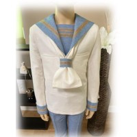 TRAJE COMUNION MARINERO EN LINO Y ALGODON-REFERENCIA VX143-ALTA COSTURA GUGGOS