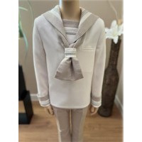 TRAJE COMUNION MARINERO EN LINO Y ALGODON-REFERENCIA VX156-ALTA COSTURA GUGGOS