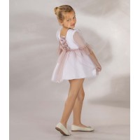 VESTIDO CEREMONIA EN SEDA CRISTAL-REFERENCIA 4913- ALTA COSTURA GUGGOS