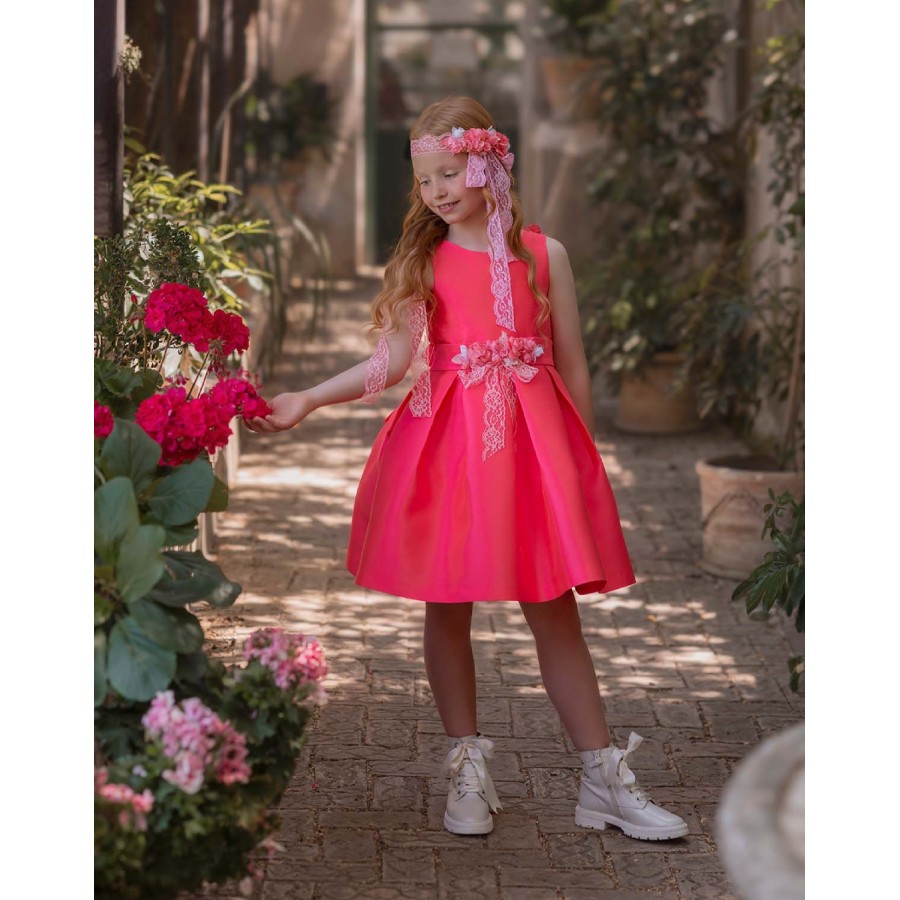 VESTIDO CEREMONIA EN RASO- REFERENCIA 237-ALTA COSTURA GUGGOS