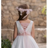 VESTIDO CEREMONIA EN RASO-REFERENCIA 214-ALTA COSTURA GUGGOS