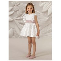 VESTIDO CEREMONIA EN TUL GUIPUR-REFERENCIA 5903-ALTA COSTURA-GUGGOS