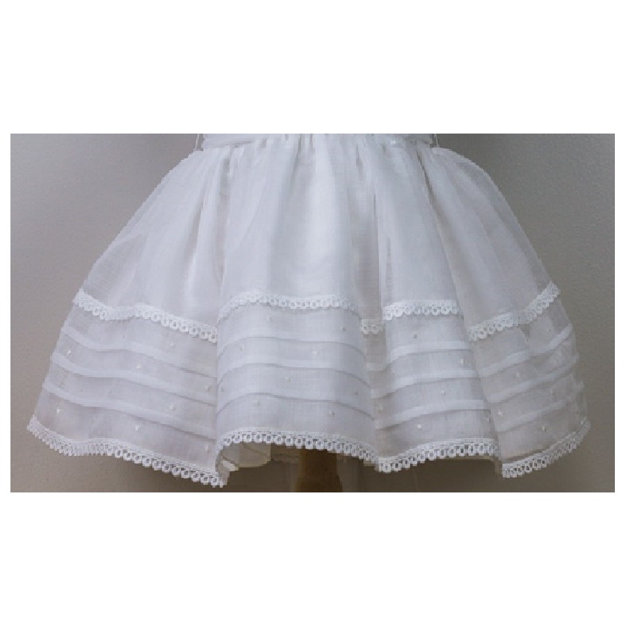 VESTIDO BAUTIZO Y CEREMONIA-EN PLUMETI Y BATISTA INGLESA-REFERENCIA 453-ALTA COSTURA GUGGOS