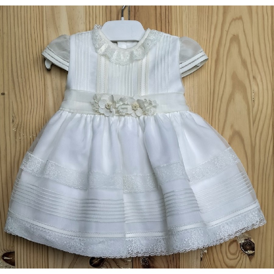 VESTIDO CEREMONIA Y BAUTIZO EN CRISTAL Y ENCAJE-REFERENCIA 400-ALTA COSTURA GUGGOS