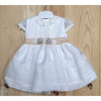 VESTIDO CEREMONIA Y BAUTIZO EN CRISTAL Y ENCAJE-REFERENCIA 400-ALTA COSTURA GUGGOS