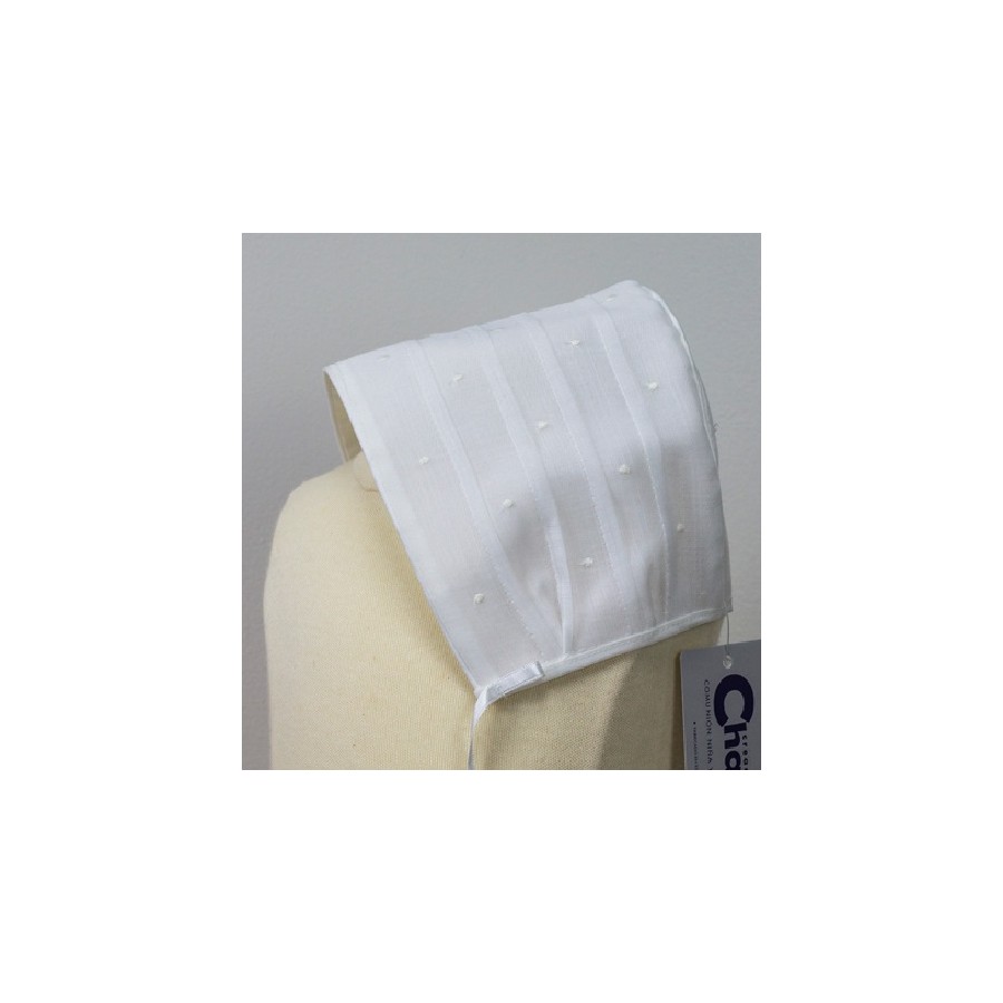 GORRO BAUTIZO Y CEREMONIA EN PLUMETI Y BATISTA INGRESA-REFERENCIA 453-ALTA COSTURA GUGGOS